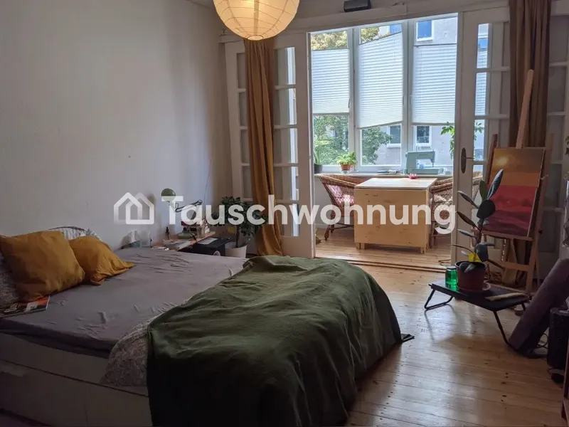Tauschwohnung: Ruhige 2,5 Zimmer, Dielen, Garten. Suche 1-2 Zimmer Altbau — photo 1
